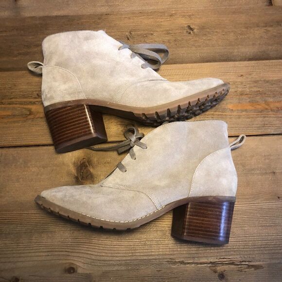 Susina Stone Suede Booties with Laces Size 9 - Picture 1 of 11